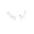 Brinco ear cuff em prata 925 com design de estrelas entrelaçadas