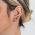 Brinco ear cuff estrelas zirconia