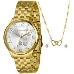 Kit relogio lince feminino 