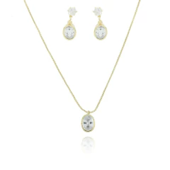 Conjunto oval cristal