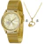Kit Relógio Feminino Lince Dourado LRGJ143LKN73 - comprar online