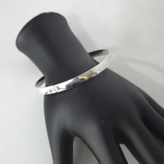 Bracelete Liso em Prata 925 | Fio 6mm | 21cm | Garantia Vitalícia