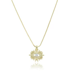 Colar olho grego folheado