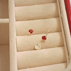 Brinco Infantil Vermelho Tarraxa Baby TEDBR-44VR - comprar online