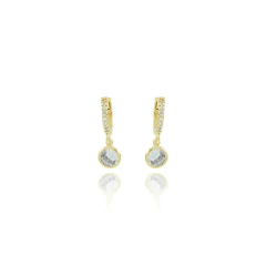 Brinco argolinha cristal