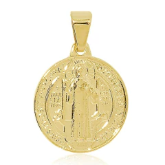 Pingente folheado a ouro sao bento