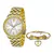Kit relogio feminino dourado