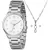 Kit relogio feminino prata