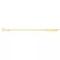 Pulseira infantil dourada com chapinha e fecho