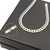 Pulseira de prata 925 com design grumet de 6mm, em uma caixa preta.