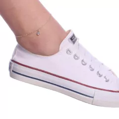 Tornozeleira folheada 