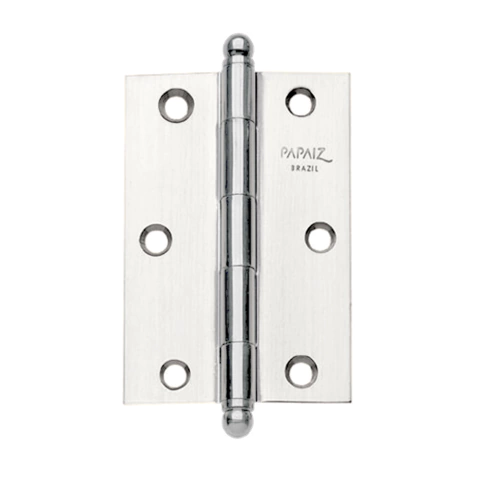 Dobradiça de Aço 1300 Cromo Acetinado 3" x 2" Pç