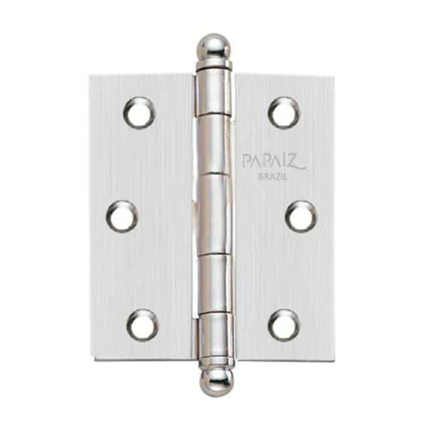 Conjunto de Dobradiça de Aço 1296-1CA Acetinado 3" X 2 1/2"