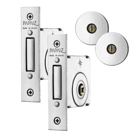 Jogo de Fechadura Tetra Auxiliar 140 Cromada Blister