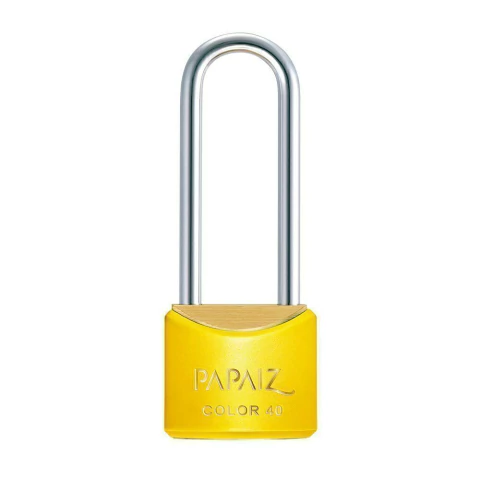 Cadeado de Haste Longa CR4070 Amarelo Color Line