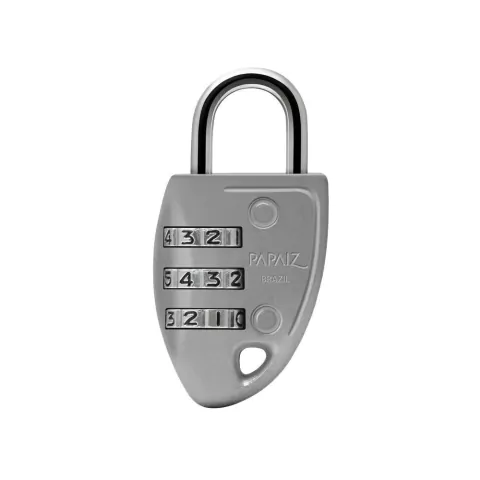 Cadeado com Segredo Cs23 30mm Zamac Prata Papaiz