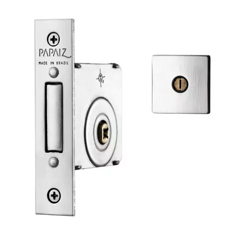 Fechadura Trava Auxiliar Tetra 140 40mm Acetinada Quadrada Blister