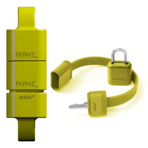Cadeado com Pulseira Pequena Média Latão Amarelo Active Papaiz