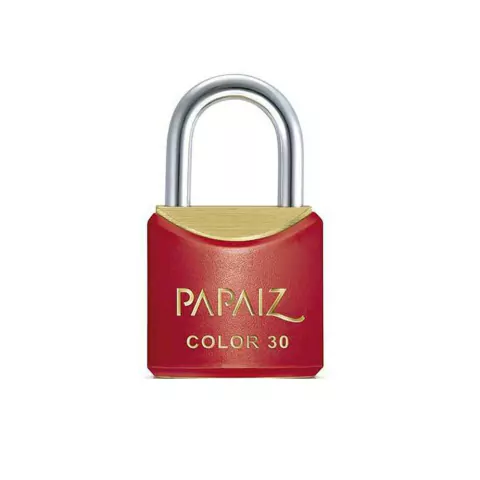 Cadeado com Chave 30mm Latão Vermelho Color Line Papaiz - comprar online