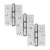 Kit 3 Dobradiças Silvana 891 Rolamento - 4x3" Polegadas Cromado