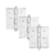 Kit 3 Dobradiças Silvana 880 Até 10kg - 2" Polegadas Cromado