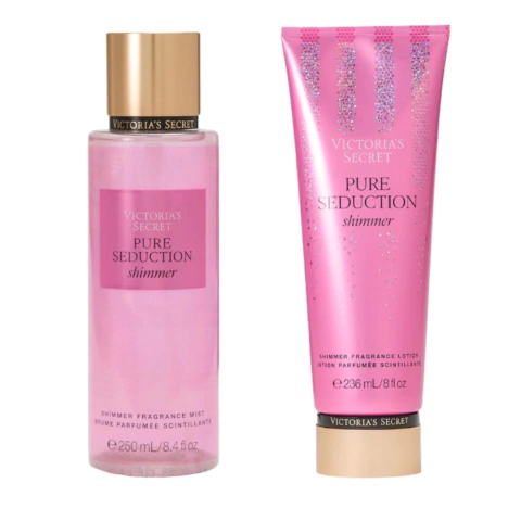 Kit Pure Seduction Shimmer Victoria's Secret - Bodysplash e Hidratante 236ml - comprar online