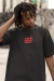 Camiseta Preta + Estampa Vermelho