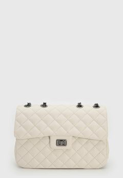 Bolsa Maria Milão Transversal Matelassê Off White - comprar online
