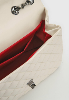 Bolsa Maria Milão Transversal Matelassê Off White - loja online