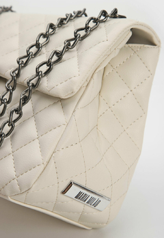 Bolsa Maria Milão Transversal Matelassê Off White