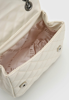 Bolsa Maria Milão Pequena Matelassê Off-White - loja online