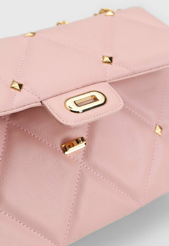 Bolsa Maria Milão Transversal Matelassê Rosa