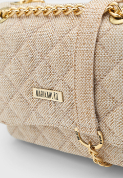 Bolsa Maria Milão Pequena Matelassê Palha