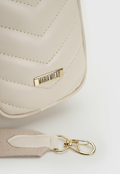 Bolsa Maria Milão Shoulder Bag Matelassê Off-White