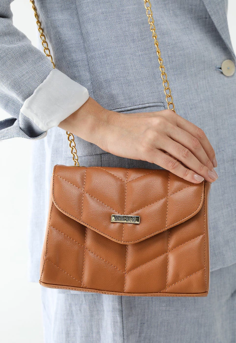 Bolsa Maria Milão Matelassê Pequena Caramelo - comprar online