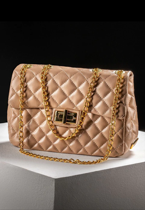 Bolsa Maria Milão Transversal Matelassê Nude - comprar online