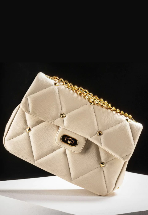 Bolsa Maria Milão Transversal Matelassê Off-White - comprar online