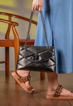 Bolsa Manzoni Maria Milão Grande Transversal com Corrente - comprar online