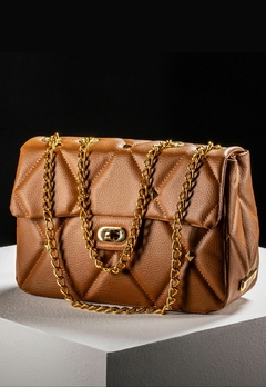 Bolsa Maria Milão Transversal Matelassê Caramelo - comprar online