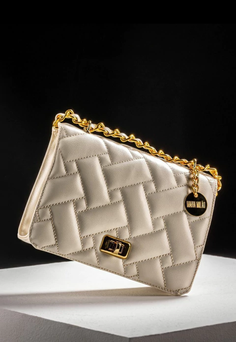 Bolsa Feminina Matelassê Corrente Ombro Off-White - REF 2818 - comprar online