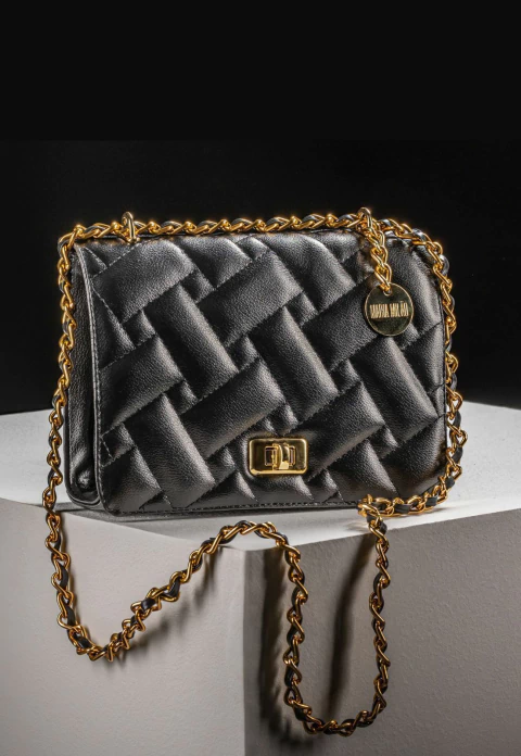 Bolsa Feminina Matelassê Corrente Ombro Preta - comprar online