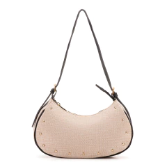 Bolsa Maria Milão Meia Lua Palha e Preta na internet