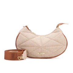 Bolsa Maria Milão Meia Lua Palha Matelassê na internet