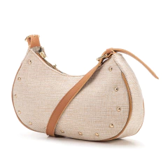 Bolsa Maria Milão Meia Lua Palha e Caramelo - loja online