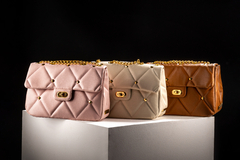 Bolsa Maria Milão Transversal Matelassê Off-White - loja online