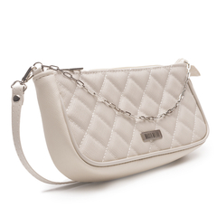 Bolsa Maria Milão Baguete Matelassê Off-White - Maria Milão