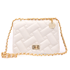 Bolsa Feminina Matelassê Corrente Ombro Off-White - loja online