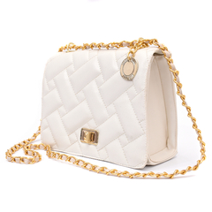 Imagem do Bolsa Feminina Matelassê Corrente Ombro Off-White
