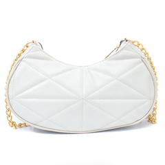 Imagem do Bolsa Maria Milão Meia Lua Matelassê Off-White