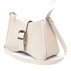 Bolsa Maria Milão Baguete Fivela Off-White - Maria Milão